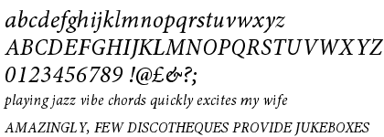 Minion™ Pro Condensed Italic Caption