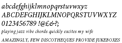 Minion™ Pro Medium Condensed Italic Caption