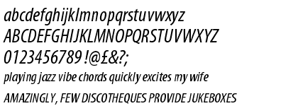 Myriad™ Pro Semi Condensed Italic
