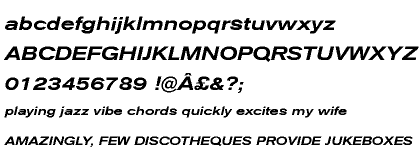 Akzidenz-Grotesk® Pro Medium Extended Italic