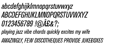 Akzidenz-Grotesk® Pro+ WGL Condensed Italic