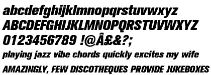 Akzidenz-Grotesk® Pro+ WGL Extra Bold Italic