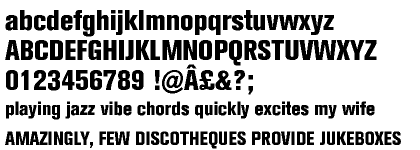 Akzidenz-Grotesk® Pro+ WGL Extra Bold Condensed