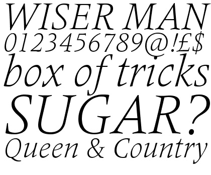 Frutiger&reg; Serif Pro Light Italic