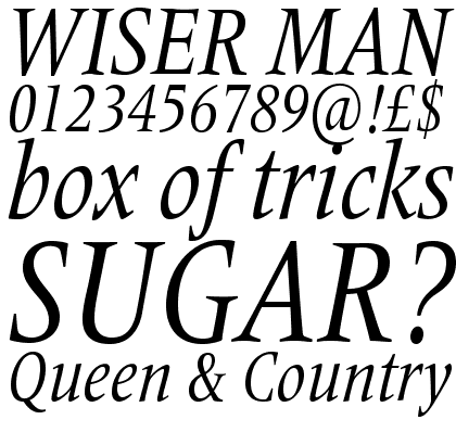 Frutiger&reg; Serif Pro Condensed Italic