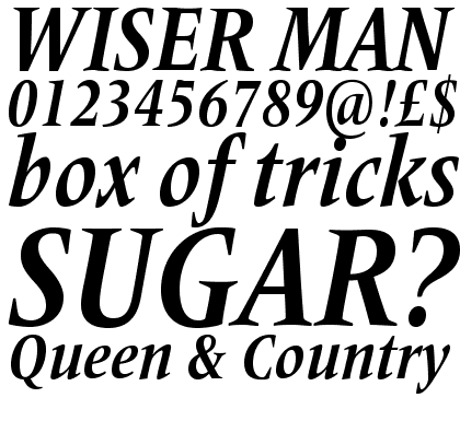 Frutiger&reg; Serif Pro Condensed Bold Italic