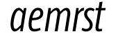 Taz Condensed SemiLight Italic