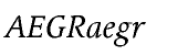 Linotype Syntax&trade; Serif Regular Italic OsF