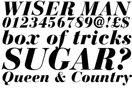 Bauer Bodoni™ Black Italic