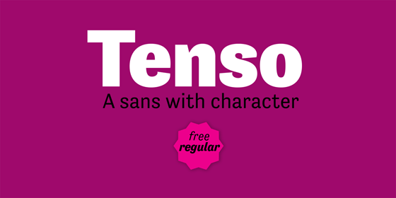 Free Tenso font from exljbris