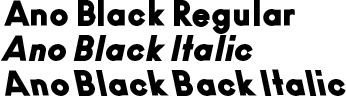 Ano Black Regular-Italic-Back Italic Package