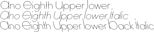 Ano Eighth Upper Lower-Upper Lower Italic-Upper Lower Back Italic Package
