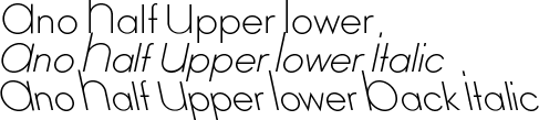 Ano Half Upper Lower-Upper Lower Italic-Upper Lower Back Italic Package