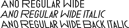 Ano Regular Wide-Wide Italic-Wide Back Italic Package