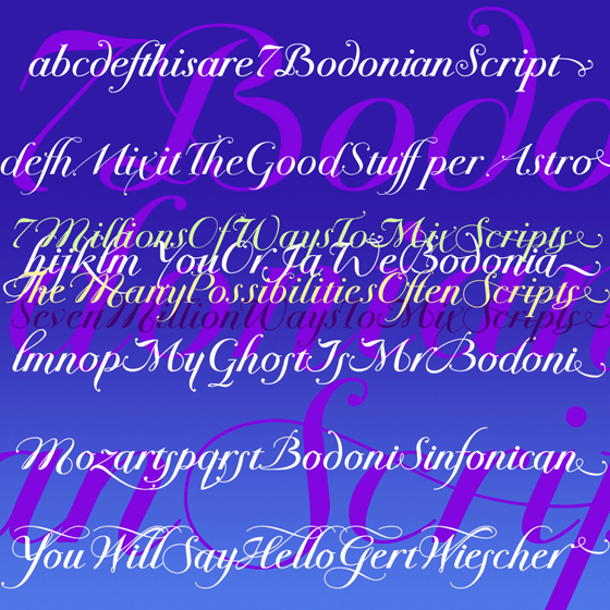 Bodonian Script Sample
