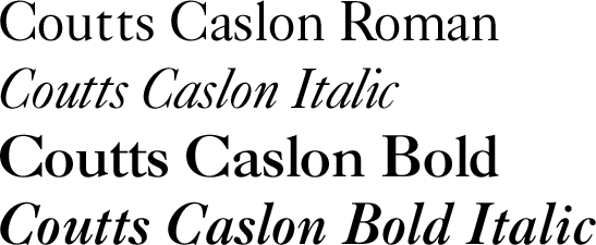 Coutts Caslon Sample