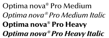 Optima Nova� Pro Basic 3 Value Pack