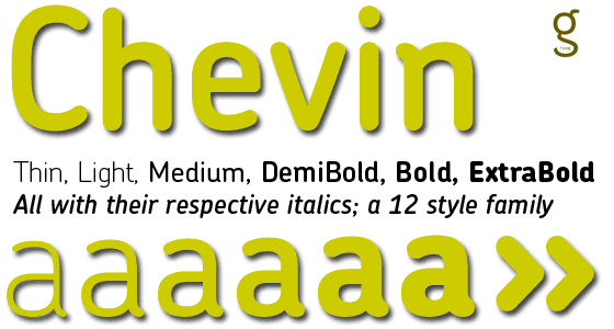 Chevin font family