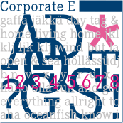 Corporate E font family