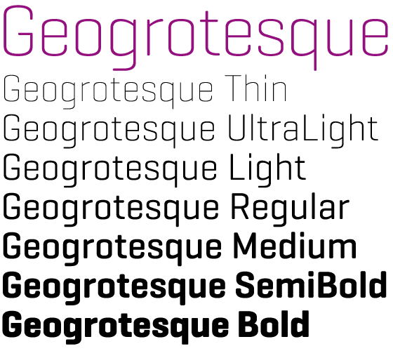 Geogrotesque Roman font pack