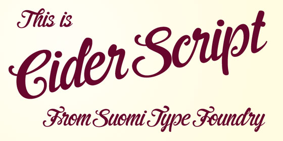 STF Cider Script font family