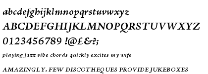 Adobe Jenson� Pro Bold Italic Caption