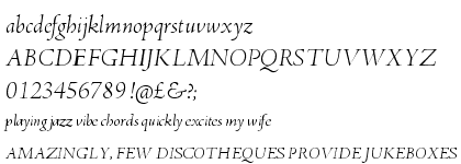 Adobe Jenson� Pro Light Italic Display