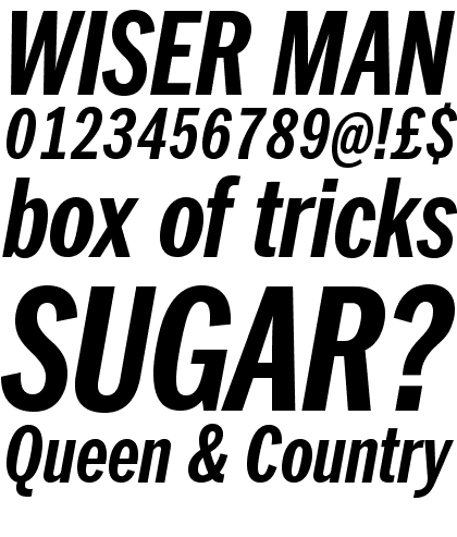 ITC Franklin&trade; Pro Condensed Bold Italic