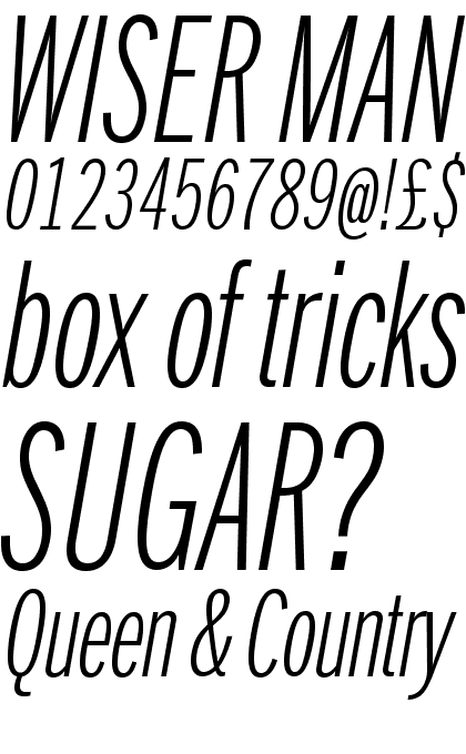 ITC Franklin™ Compressed Thin Italic