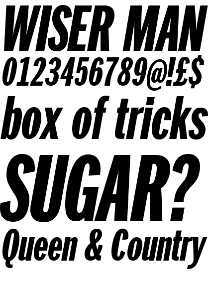 ITC Franklin&trade; Compressed Black Italic