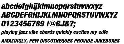 Neue Helvetica™ Cyrillic 97 Black Condensed Oblique