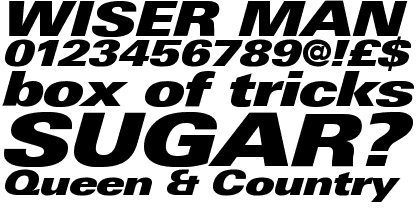 Linotype Univers® Com 941 Extended Extra Black Italic