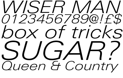 Linotype Univers® Com 341 Extended Light Italic