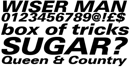 Linotype Univers® Com 841 Extended Black Italic