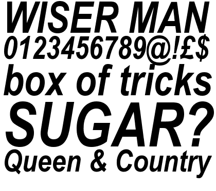 Arial� Narrow WGL Bold Italic