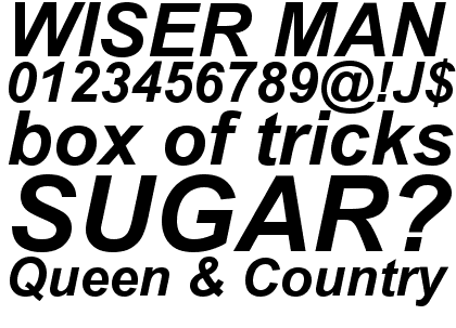 Arial� Cyrillic Bold Inclined