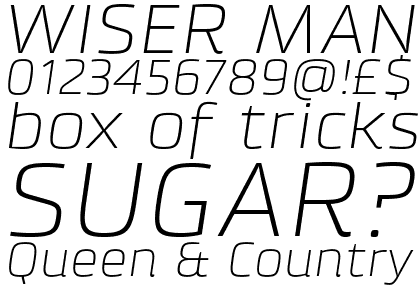 Klint Pro Light Extended Italic