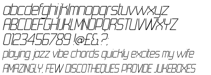 45 Degrees Ultra Light Italic