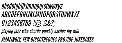 Akzidenz - Grotesk&reg; Medium Condensed Italic