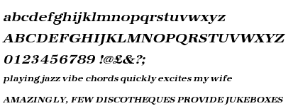 Antiqua URW Bold Extra Wide Oblique