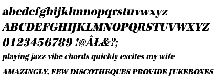 Antiqua URW CE Extra Bold Extra Narrow Oblique