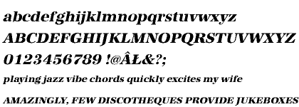 Antiqua URW CE Extra Bold Wide Oblique