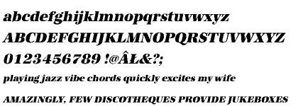 Antiqua URW CE Ultra Bold Oblique