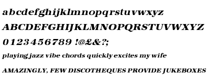 Antiqua URW Extra Bold Extra Wide Oblique