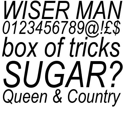 Arial&reg; Narrow WGL Italic