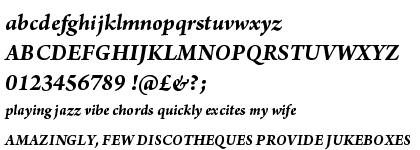 Arno&trade; Pro Bold Italic SmText