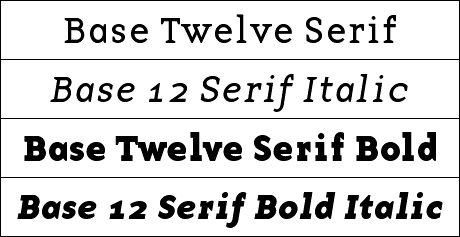 Base Twelve Serif
