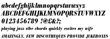 Bodoni Antiqua Bold Condensed Italic