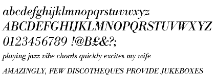 Bodoni Antiqua Greek Regular Italic