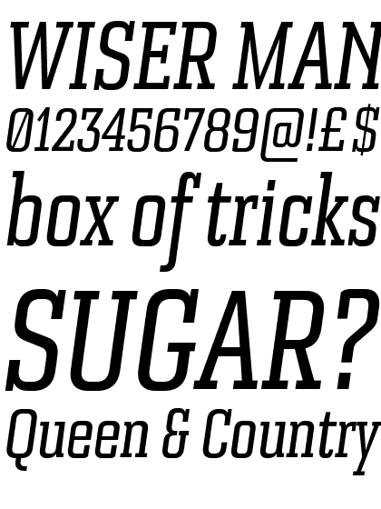 Bourgeois Slab Medium Condensed Italic